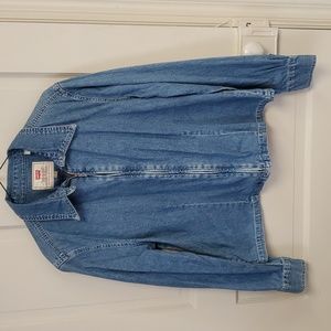 Levi's size Large zipper thin Jean jacket